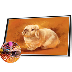 Rabbit 40*30CM (canvas) Full Round Drill Diamond Painting