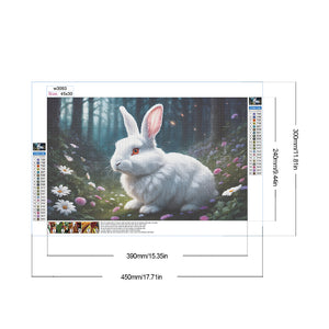 Rabbit 45*30CM (canvas) Full Round Drill Diamond Painting