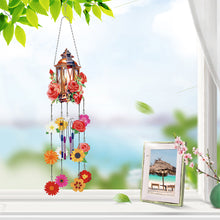 Load image into Gallery viewer, Double Side Wind Chime Diamond Art Hanging Pendant for Home Decor (Rose Lantern)
