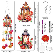 Load image into Gallery viewer, Double Side Wind Chime Diamond Art Hanging Pendant for Home Decor (Rose Lantern)
