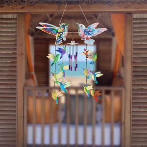 Double Side Wind Chime Diamond Art Hanging Pendant for Home Decor (Flying Bird)