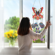 Load image into Gallery viewer, Double Side Wind Chime Diamond Art Hanging Pendant Home Decor (Flower Butterfly)
