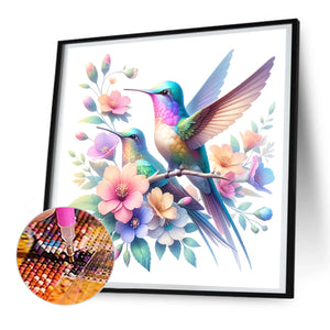 Hummingbird 30*30CM (canvas) Full Round Drill Diamond Painting