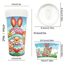 Load image into Gallery viewer, Easter 470ML Travel Diamond Painting Art Cup BPA Free With Lid (Flower Gnome)
