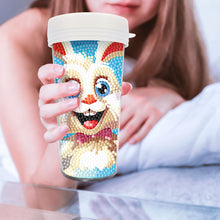 Load image into Gallery viewer, Easter 470ML Travel Diamond Painting Art Cup BPA Free With Lid (Cute Rabbit)
