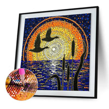 Load image into Gallery viewer, Sunrise Reeds And Migratory Birds 30*30CM (canvas) Full Round Drill Diamond Painting
