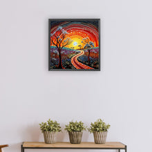 Load image into Gallery viewer, Road Under Sunset 30*30CM (canvas) Full Round Drill Diamond Painting
