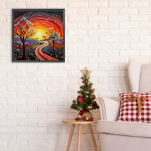 Load image into Gallery viewer, Road Under Sunset 30*30CM (canvas) Full Round Drill Diamond Painting
