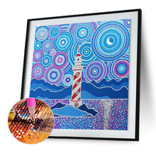 Load image into Gallery viewer, Island Lighthouse 30*30CM (canvas) Full Round Drill Diamond Painting
