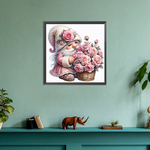 Rose Gnome 30*30CM (canvas) Full Round Drill Diamond Painting