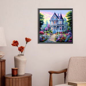Woods House 30*30CM (canvas) Full Round Drill Diamond Painting