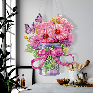 Glow Butterfly Vase 5D DIY Diamond Painting Dots Pendant Office Decor (KJ095)