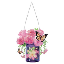 Load image into Gallery viewer, Glow Butterfly Vase 5D DIY Diamond Painting Dots Pendant Office Decor KJ096)
