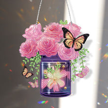 Load image into Gallery viewer, Glow Butterfly Vase 5D DIY Diamond Painting Dots Pendant Office Decor KJ096)
