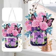 Load image into Gallery viewer, Glow Butterfly Vase 5D DIY Diamond Painting Dots Pendant Office Decor (KJ097)
