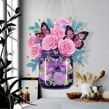 Load image into Gallery viewer, Glow Butterfly Vase 5D DIY Diamond Painting Dots Pendant Office Decor (KJ097)
