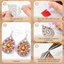 Load image into Gallery viewer, 8 Pairs Double Sided Diamond Painting DIY Earring Making Kit for Women Girls
