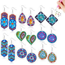 Load image into Gallery viewer, 8 Pairs Double Sided Diamond Painting DIY Earring Making Kit for Women Girls
