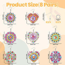 Load image into Gallery viewer, 8 Pairs Double Sided Diamond Painting DIY Earring Making Kit for Women Girls

