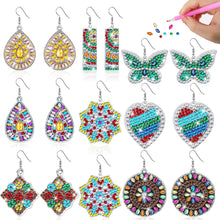 Load image into Gallery viewer, 8 Pairs Double Sided Diamond Painting DIY Earring Making Kit for Women Girls
