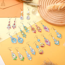 Load image into Gallery viewer, 10 Pairs Double Sided Diamond Painting Earrings Gift for Women Girls (Style 2)
