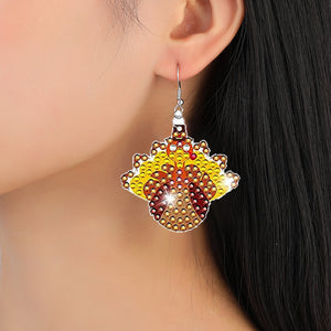 10 Pairs Double Sided Diamond Painting Earrings Gift for Women Girls (Style 3)