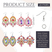 Load image into Gallery viewer, 10 Pairs Double Sided Diamond Painting Earrings Gift for Women Girls (Style 4)
