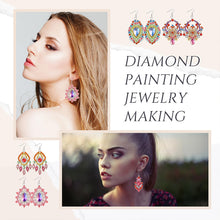 Load image into Gallery viewer, 10 Pairs Double Sided Diamond Painting Earrings Gift for Women Girls (Style 4)
