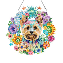 Load image into Gallery viewer, Single Side Special Shape Diamond Painting Hanging Pendant for Home Decor (Dog)
