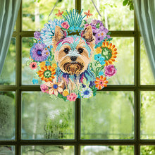 Load image into Gallery viewer, Single Side Special Shape Diamond Painting Hanging Pendant for Home Decor (Dog)
