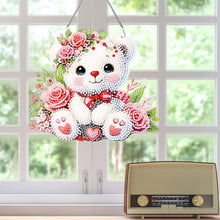 Load image into Gallery viewer, Single Side Special Shape Diamond Painting Hanging Pendant for Home Decor (Bear)
