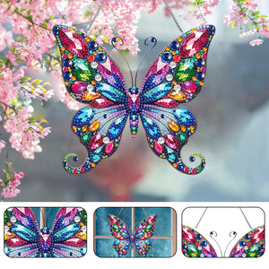 Single Side Special Shape Diamond Painting Hanging Pendant Home Decor(Butterfly)