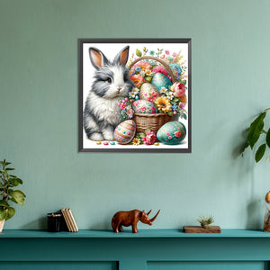 Easter Bunny 30*30CM (canvas) Full Round Drill Diamond Painting