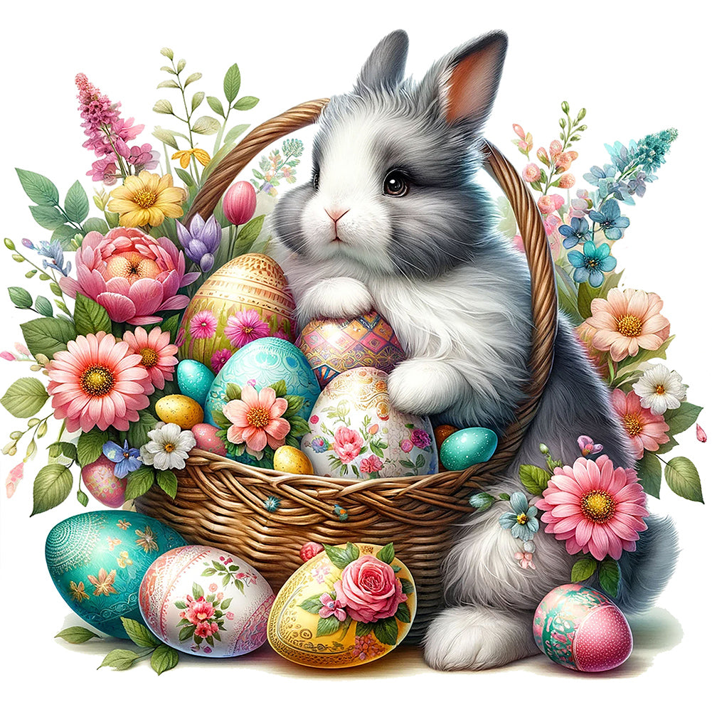 Easter Bunny 30*30CM (canvas) Full Round Drill Diamond Painting