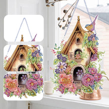 Load image into Gallery viewer, Acrylic Single Side Flower Birdcage Diamond Painting Hanging Pendant (GJ492)
