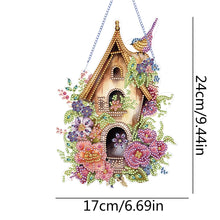 Load image into Gallery viewer, Acrylic Single Side Flower Birdcage Diamond Painting Hanging Pendant (GJ492)
