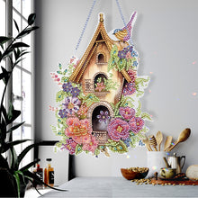 Load image into Gallery viewer, Acrylic Single Side Flower Birdcage Diamond Painting Hanging Pendant (GJ492)
