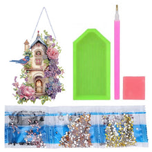 Load image into Gallery viewer, Acrylic Single Side Flower Birdcage Diamond Painting Hanging Pendant (GJ493)
