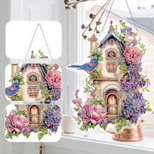 Load image into Gallery viewer, Acrylic Single Side Flower Birdcage Diamond Painting Hanging Pendant (GJ493)
