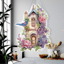 Load image into Gallery viewer, Acrylic Single Side Flower Birdcage Diamond Painting Hanging Pendant (GJ493)
