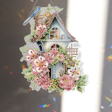 Load image into Gallery viewer, Acrylic Single Side Flower Birdcage Diamond Painting Hanging Pendant (GJ494)
