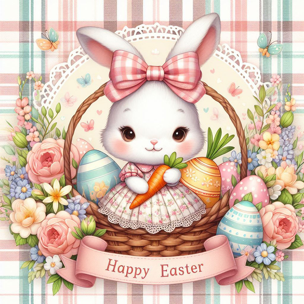 Easter Bunny 30*30CM (canvas) Full Round Drill Diamond Painting