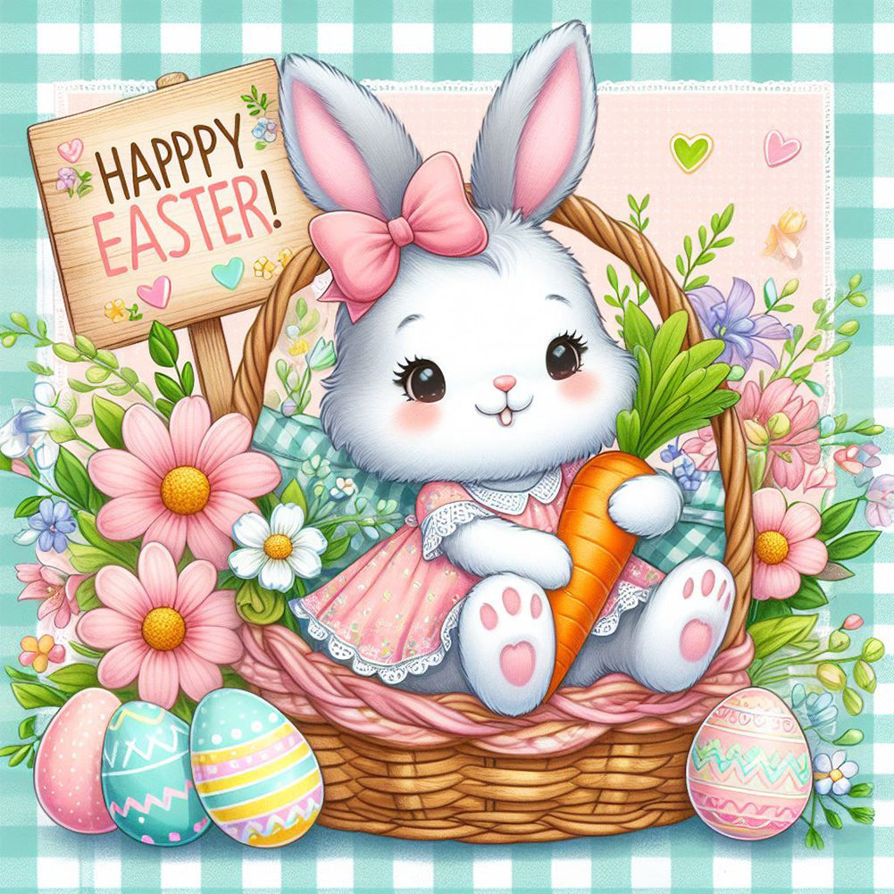 Easter Bunny 30*30CM (canvas) Full Round Drill Diamond Painting