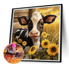 Load image into Gallery viewer, Sunflower Cow 30*30CM (canvas) Full Round Drill Diamond Painting
