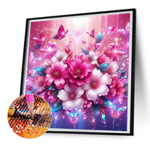 Load image into Gallery viewer, Flower Cluster Butterfly 30*30CM (canvas) Full Round Drill Diamond Painting
