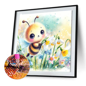 Spring Bee 30*30CM (canvas) Full Round Drill Diamond Painting