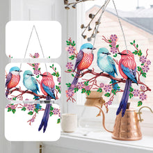 Load image into Gallery viewer, Single Side Diamond Painting Dot Pendant Office Wall Decor (Bird on a Branch)
