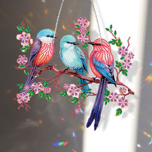Load image into Gallery viewer, Single Side Diamond Painting Dot Pendant Office Wall Decor (Bird on a Branch)
