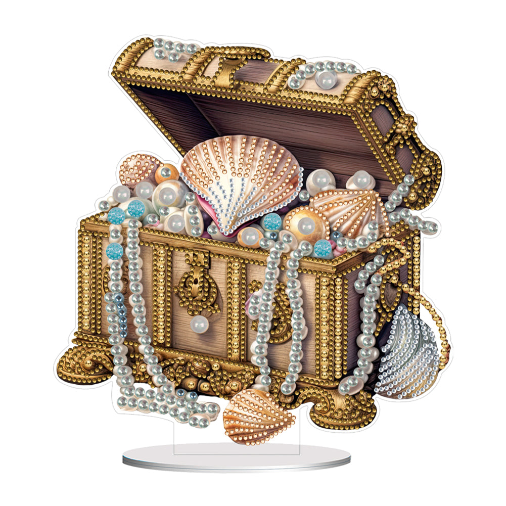 Special Shaped Pearl Seashell Treasure Box Diamond Painting Desktop Ornaments