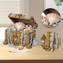 Load image into Gallery viewer, Special Shaped Pearl Seashell Treasure Box Diamond Painting Desktop Ornaments
